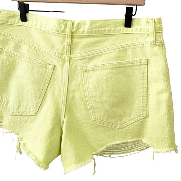 Abercrombie Annie High Rise Frayed Cut Off Destroyed Denim Short Pastel Neon NEW - Picture 6 of 13